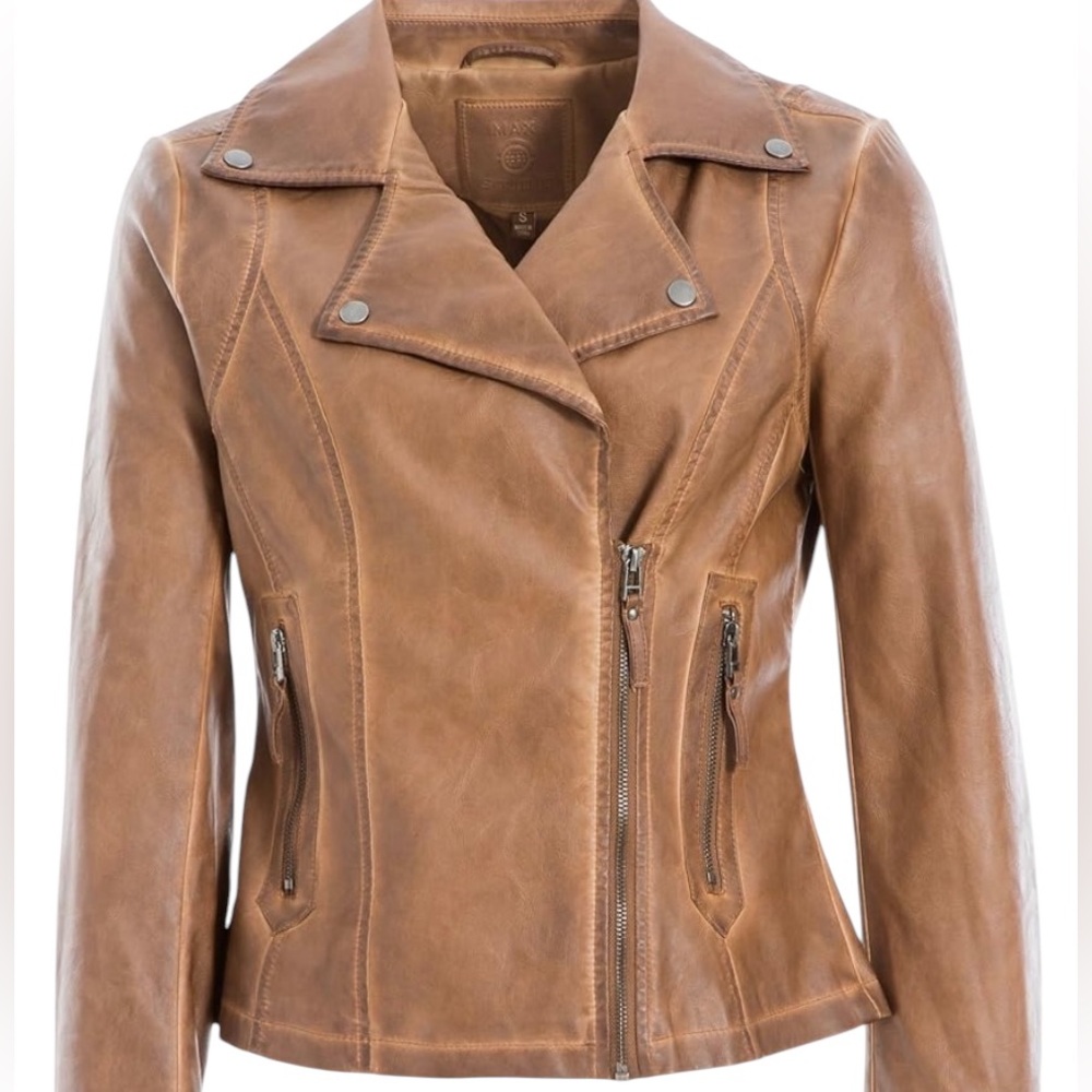 Max Studio Brown Leather Jacket